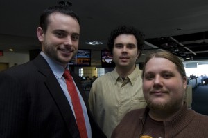 (From Left to Right) Steven King - Editor of Innovations, Dan Berko - Developer, Jesse Foltz - Interface Developer.